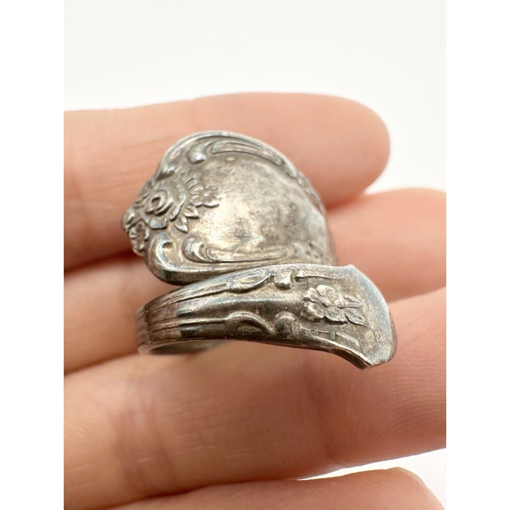 Vintage Rogers Oneida LTD Silver Plated Spoon Ring Size 7 Adjustable